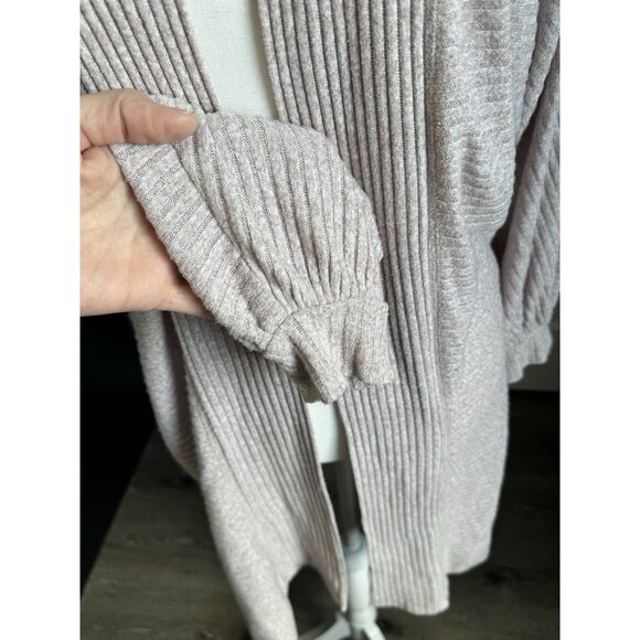 Anthropologie Saturday Sunday Acadia Cloudfleece Ribbed Cardigan Open Small - Picture 5 of 12